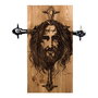 Wallity Escultura de pared Jesus en Negro y Nogal
